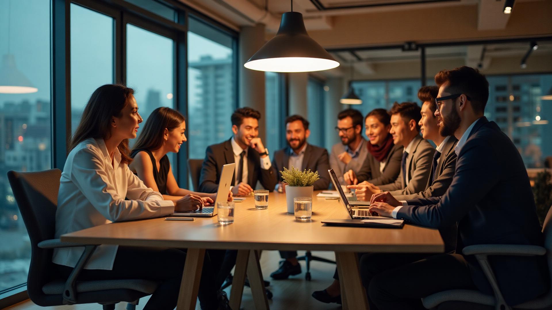 Professional team collaboration